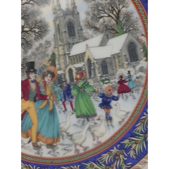 Royal Worcester Boxing Day Christmas Past Series Collector Plate  8 " - Picture 3 of 7
